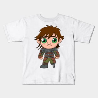 Hiccup chibi from cartoon How to train your dragon Kids T-Shirt